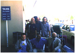Aeropuerto de Montevideo con el Jose M� Barrios - Jorge Gomez - David Gwynn - Manuel Torrego para el Festival de Blues de Montevideo