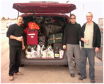 Bluascavidas volviendo de gira con provisiones