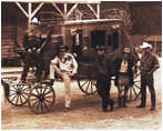 "Caravana del Oeste" Javi Morrison, Manolo Jimenez, Ana Campesino y H�ctor D�az y Flaco en el parque tematico "Port Aventura"